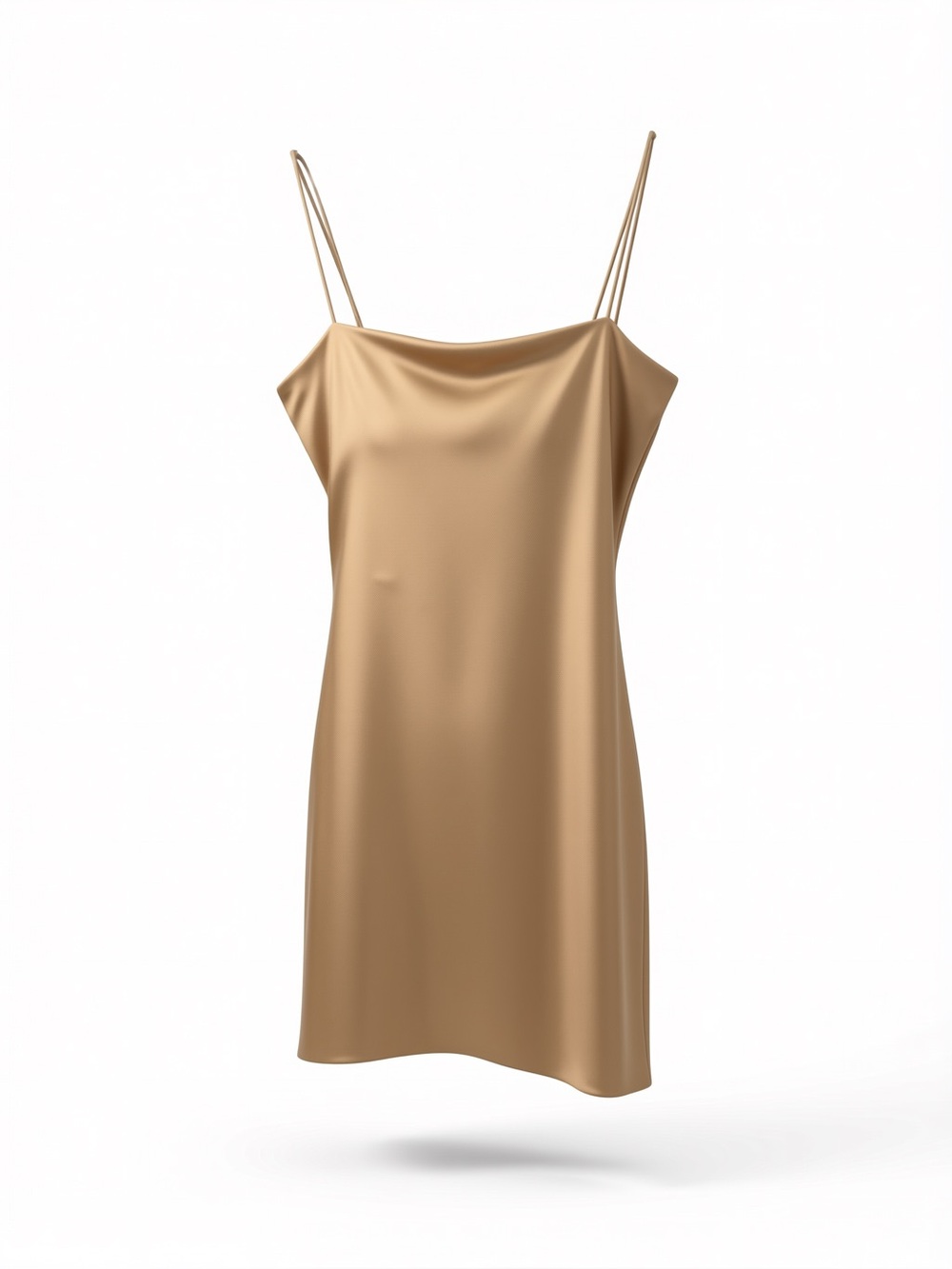 Fashion Nova Satin Cowl Neck Slip Dress in nude